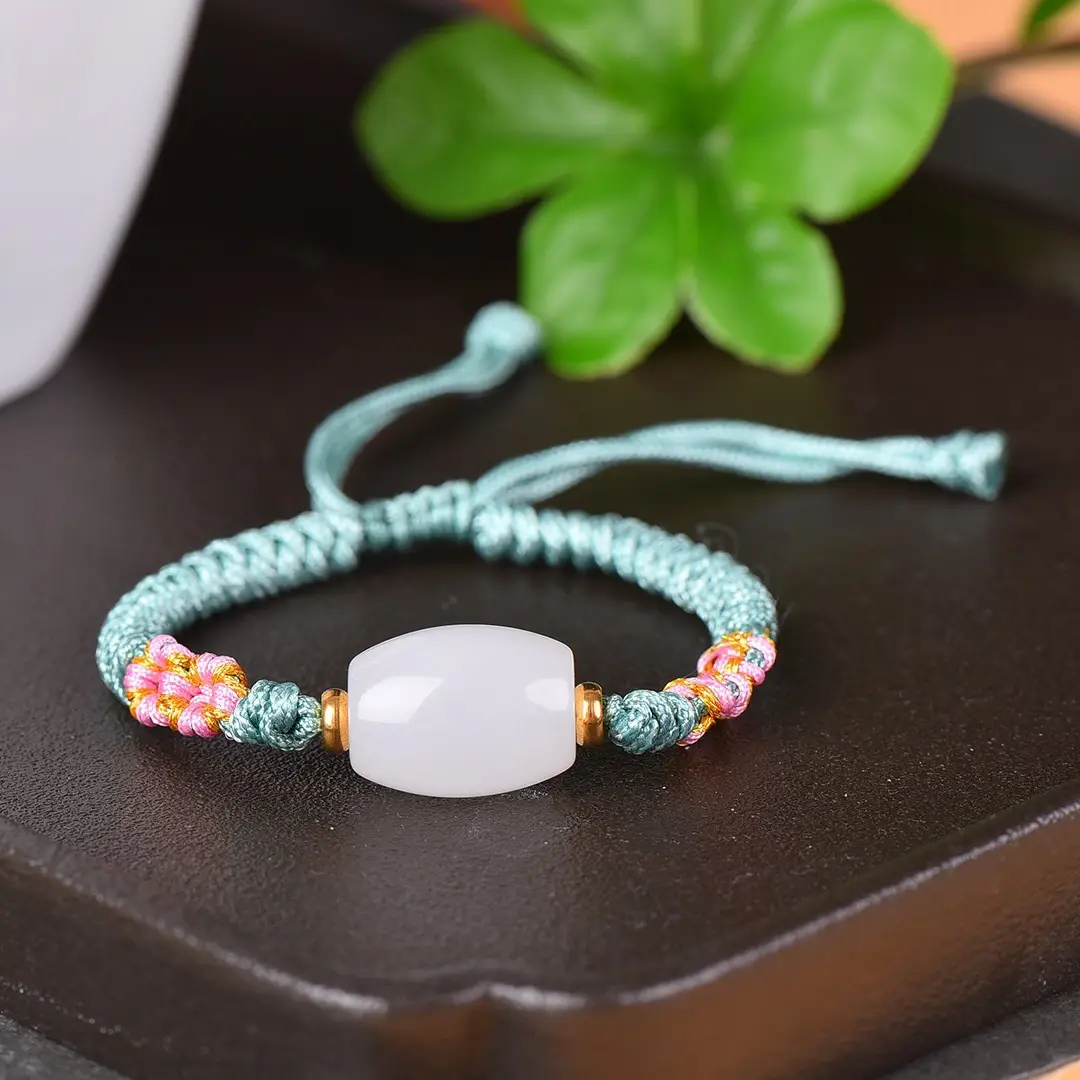 Gold Jade Passé Partout Bracelet with Colorful Embellishments