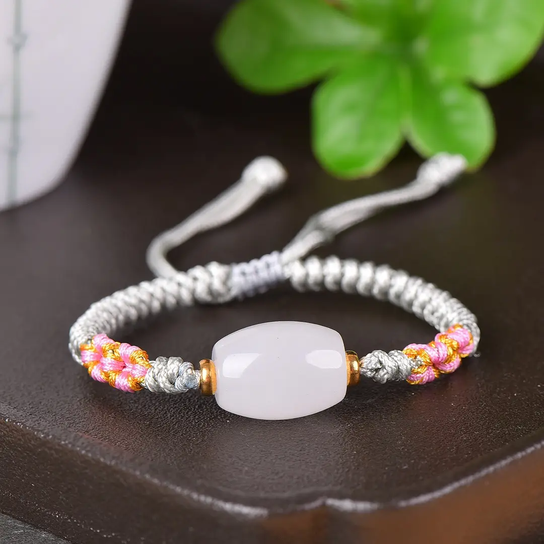 Gold Jade Passé Partout Bracelet with Colorful Embellishments