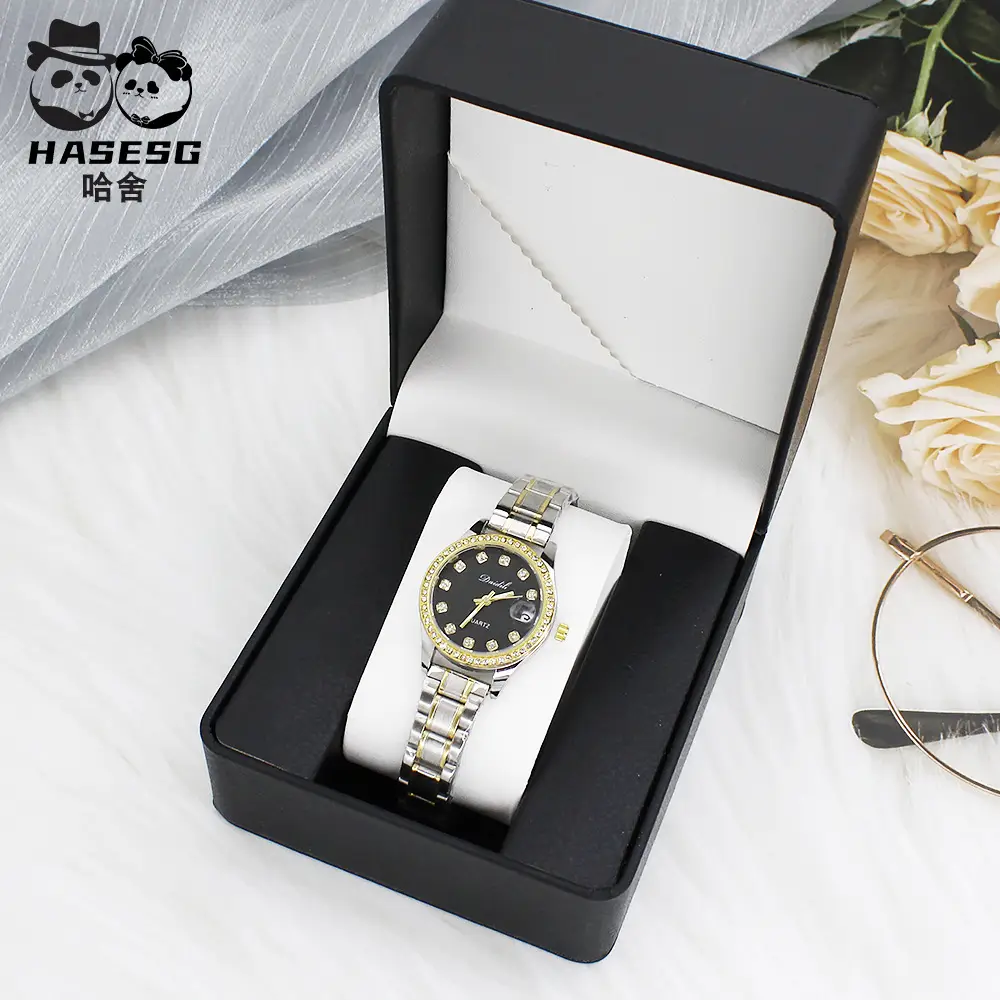 Women's Luxury Quartz Watch with Light Dial & White Strap - Image 10