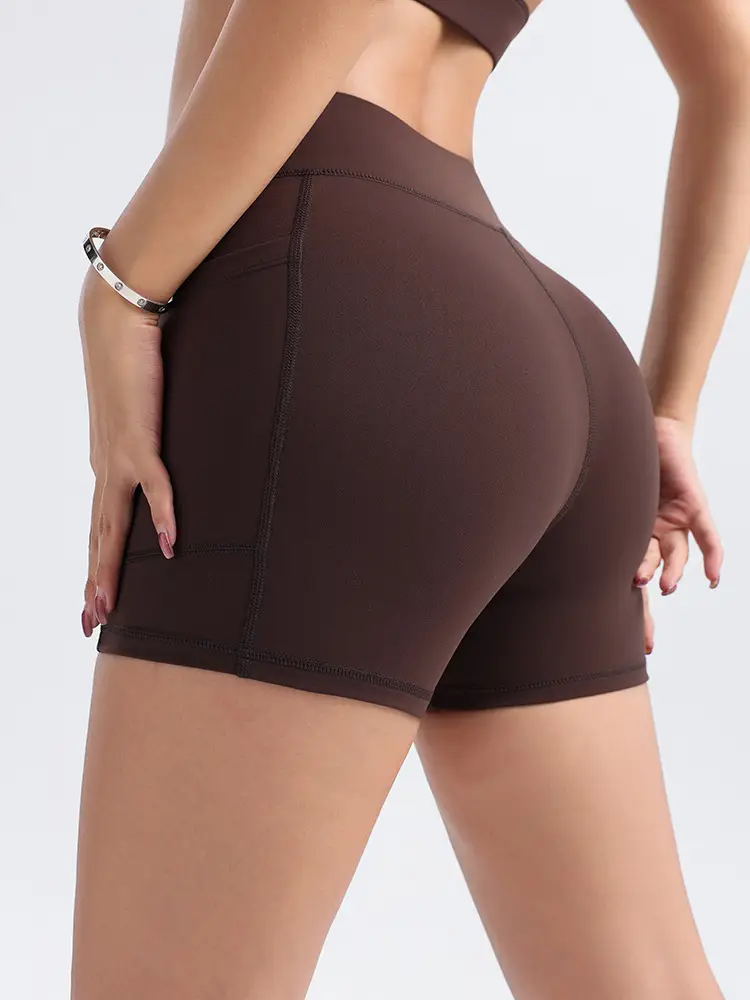 Women's White Elastic Running Shorts for Yoga - Image 8