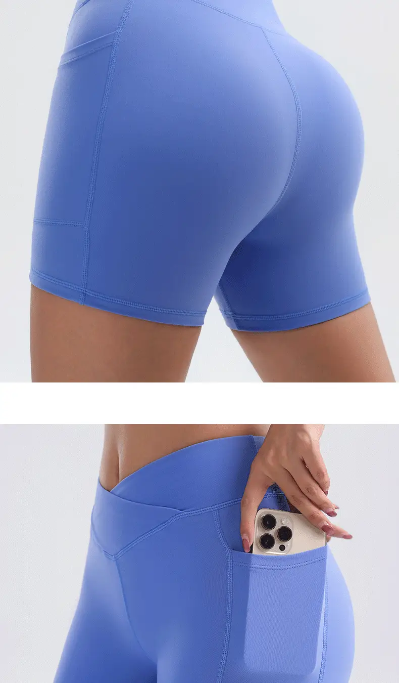 Women's White Elastic Running Shorts for Yoga — feature 10