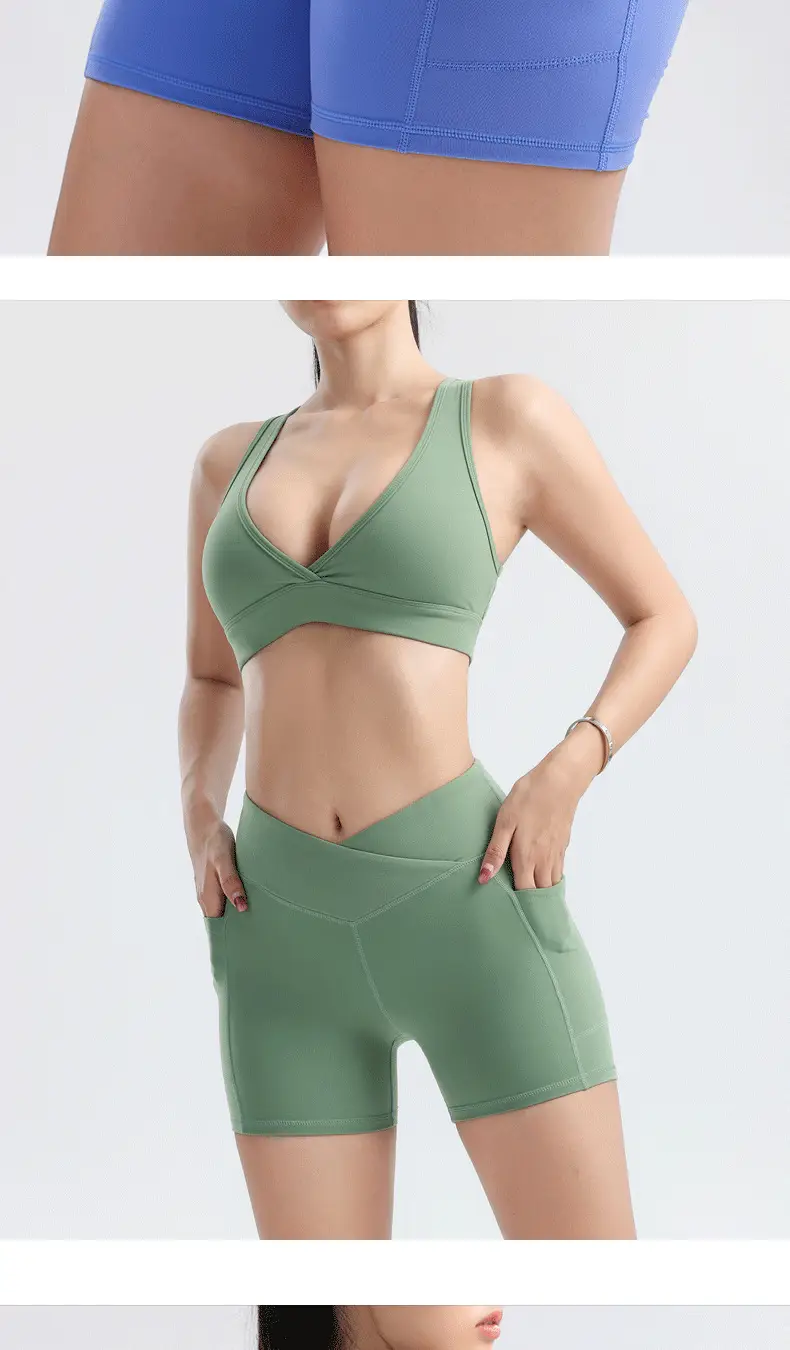 Women's White Elastic Running Shorts for Yoga — feature 11