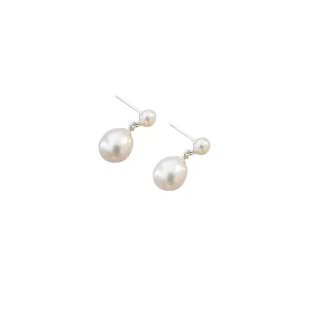 Natural Freshwater Pearl Earrings 925 Sterling Silver