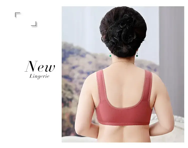 Wireless Cotton V-Shape Bra for Women Plus Size — feature 14