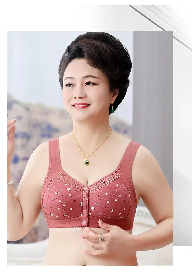 Wireless Cotton V-Shape Bra for Women Plus Size — feature 15