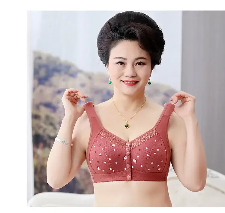 Wireless Cotton V-Shape Bra for Women Plus Size — feature 17