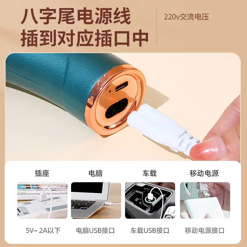 Wireless Hair Dryer Pink USB Rechargeable 500W - Image 8