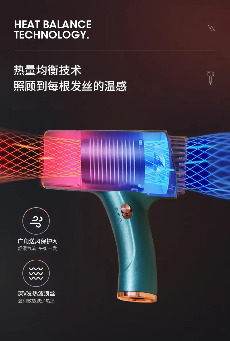 Wireless Hair Dryer Pink USB Rechargeable 500W — feature 4