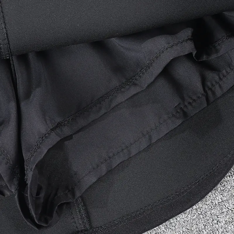 Black A-Large Pocket A-Lined Skirt with Belt — feature 8