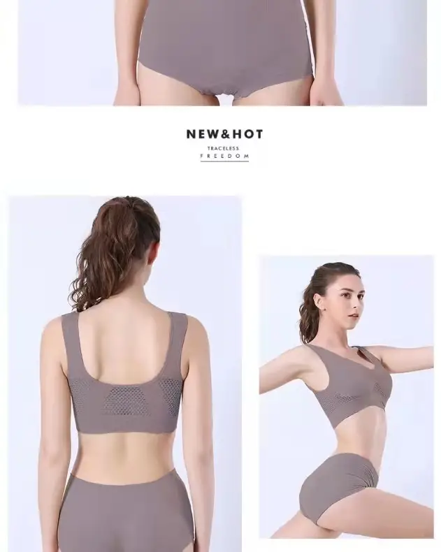 Plus Size Breathable Sports Bra Set of 3 — feature 11