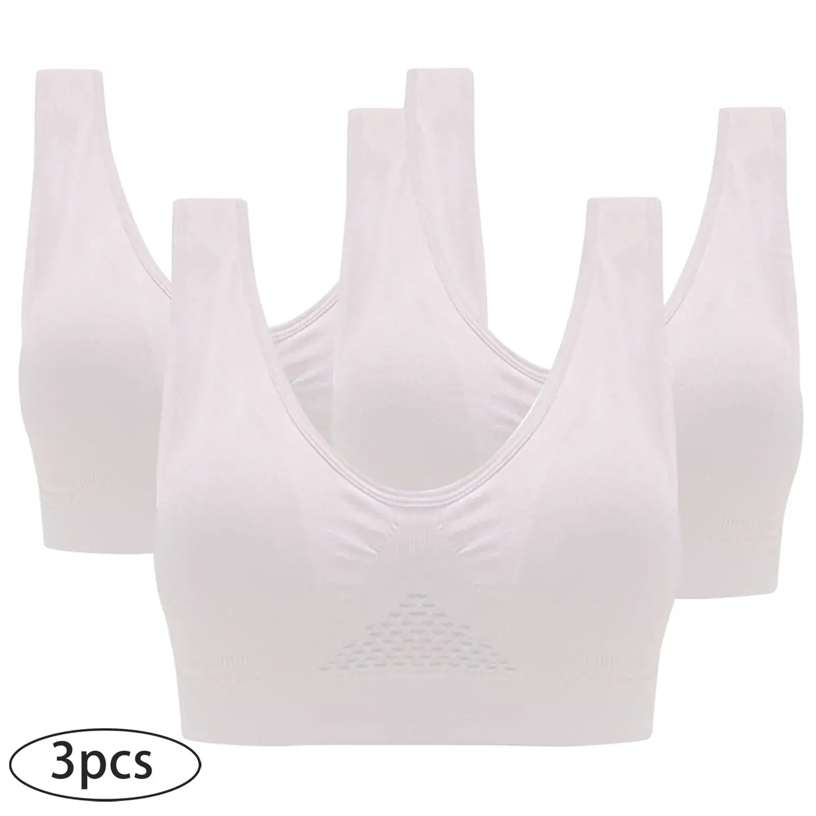 Plus Size Breathable Sports Bra Set of 3