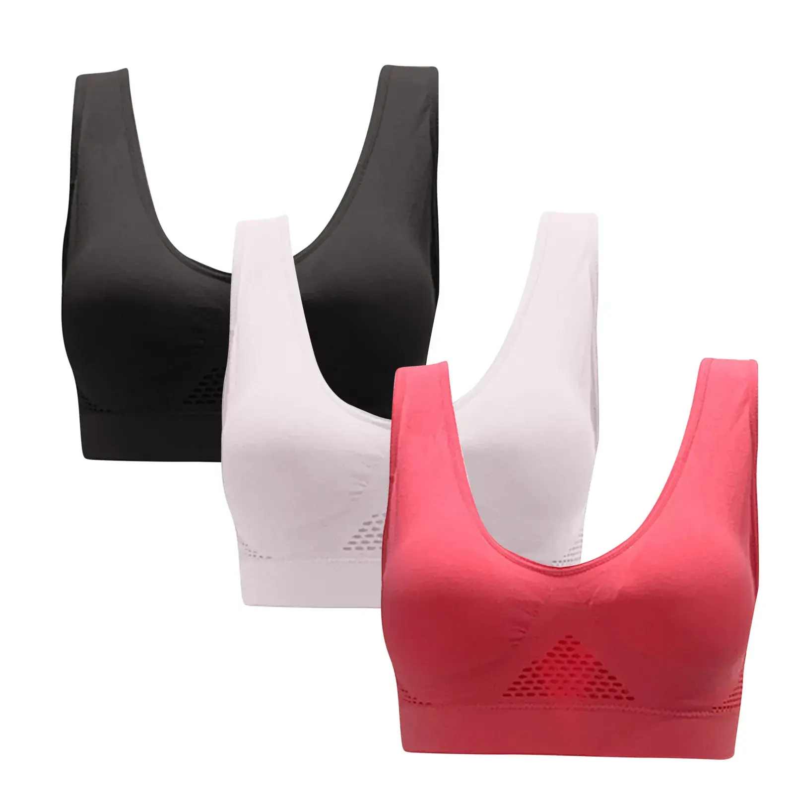 Plus Size Breathable Sports Bra Set of 3