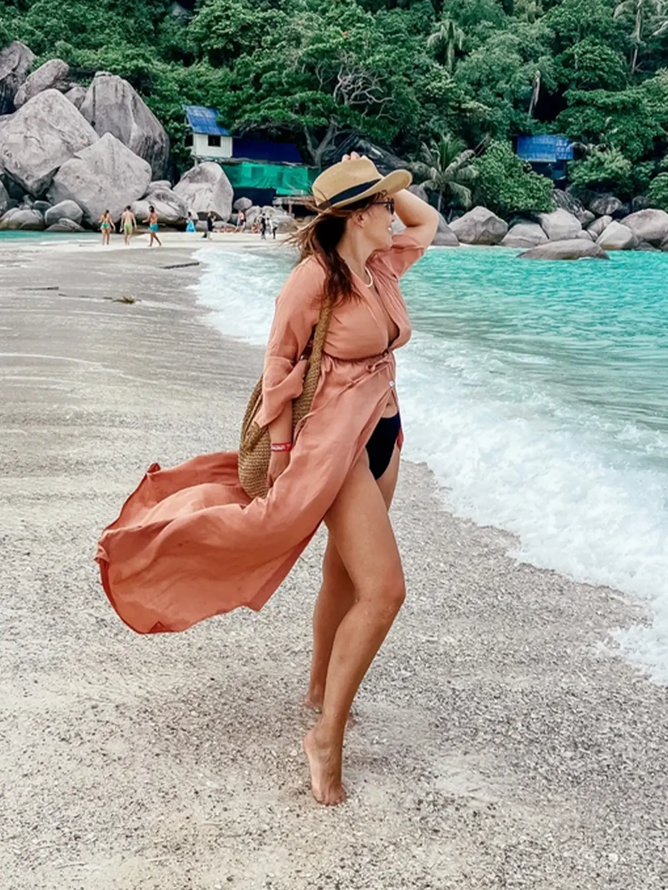 White V-Neck Beach Skirt Belt Blouse for Women — feature 12