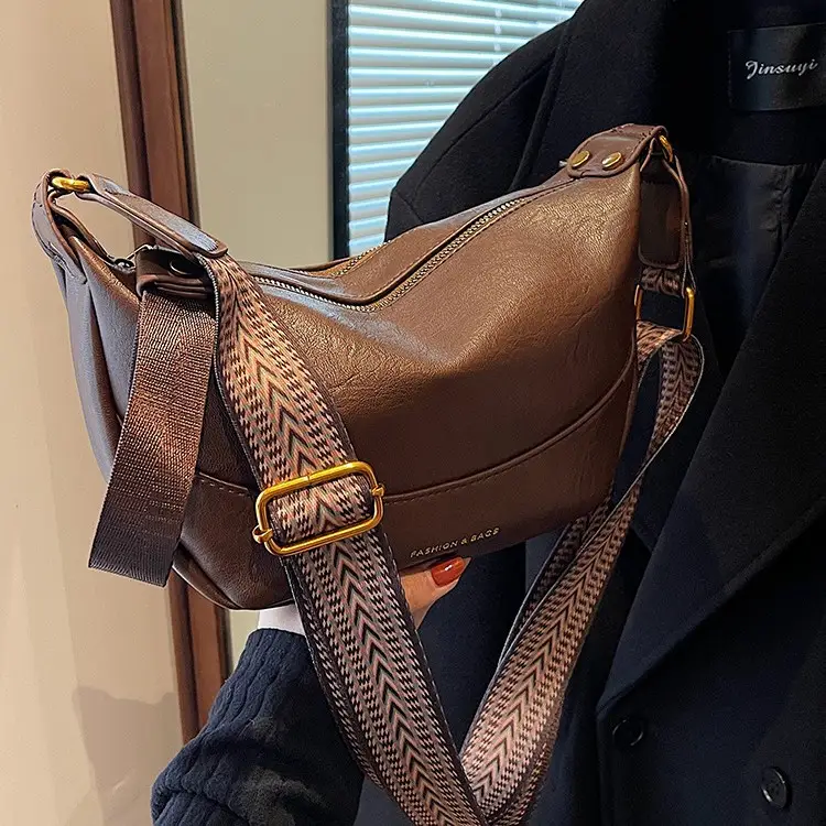 Maillard Leather Shoulder Bag Women 2025 New Style