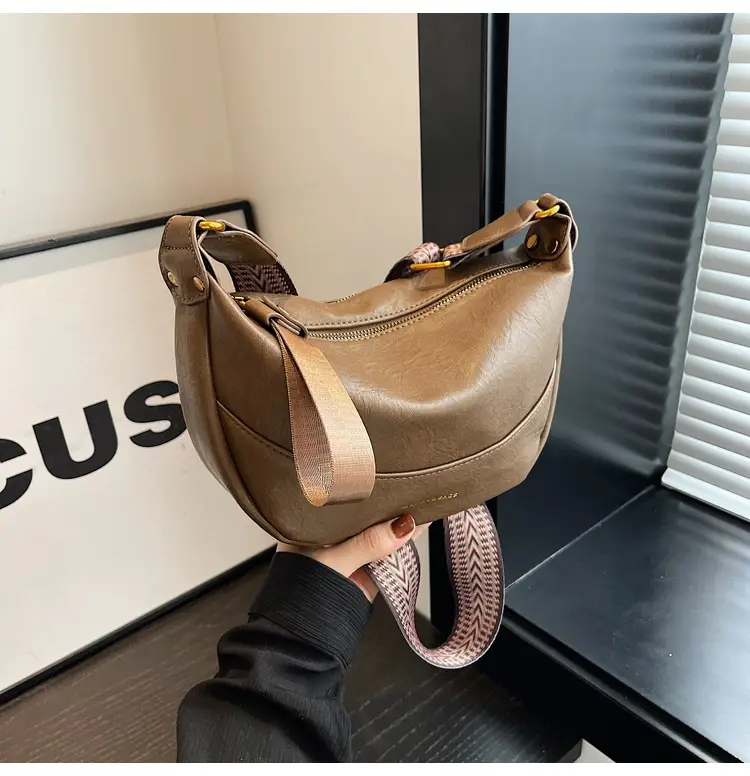 Maillard Leather Shoulder Bag Women 2025 New Style