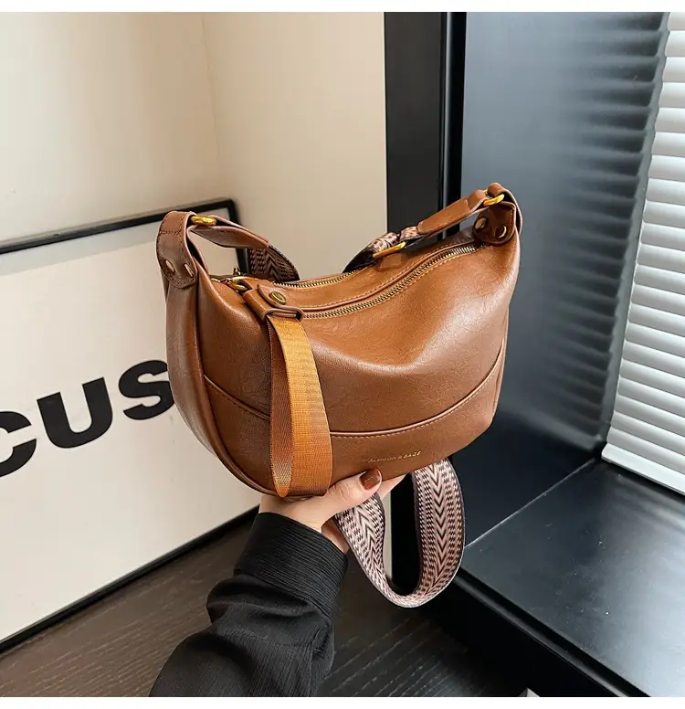 Maillard Leather Shoulder Bag Women 2025 New Style