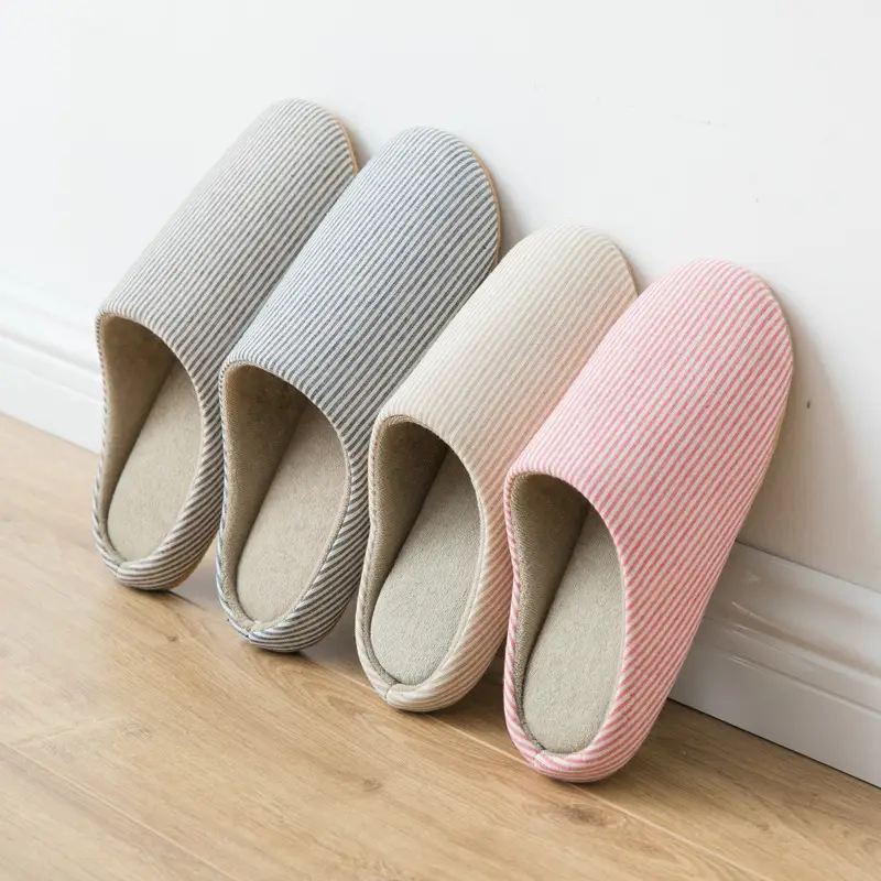 Suede Home Baotou Soft Bottom Silent Cotton Slippers for Women Home plus size Lovers Wood Floor Lightweight Japanese and Korean Style Slippers