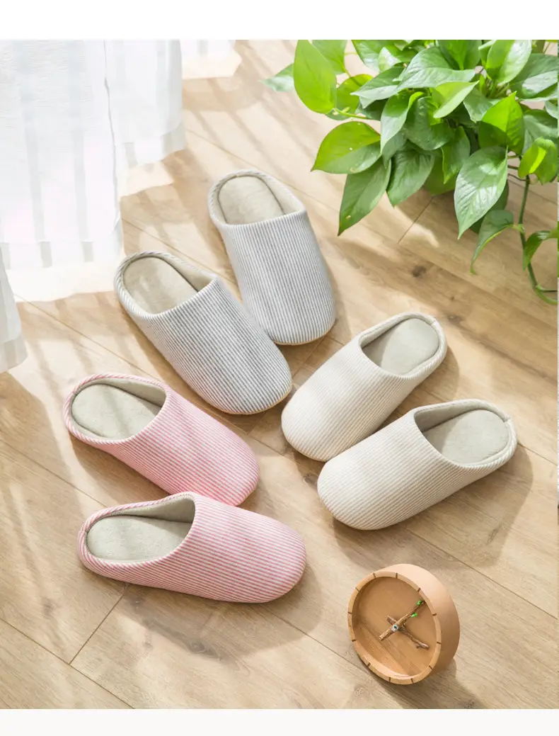 Suede Home Baotou Soft Bottom Silent Cotton Slippers for Women Home plus size Lovers Wood Floor Lightweight Japanese and Korean Style Slippers — feature 1