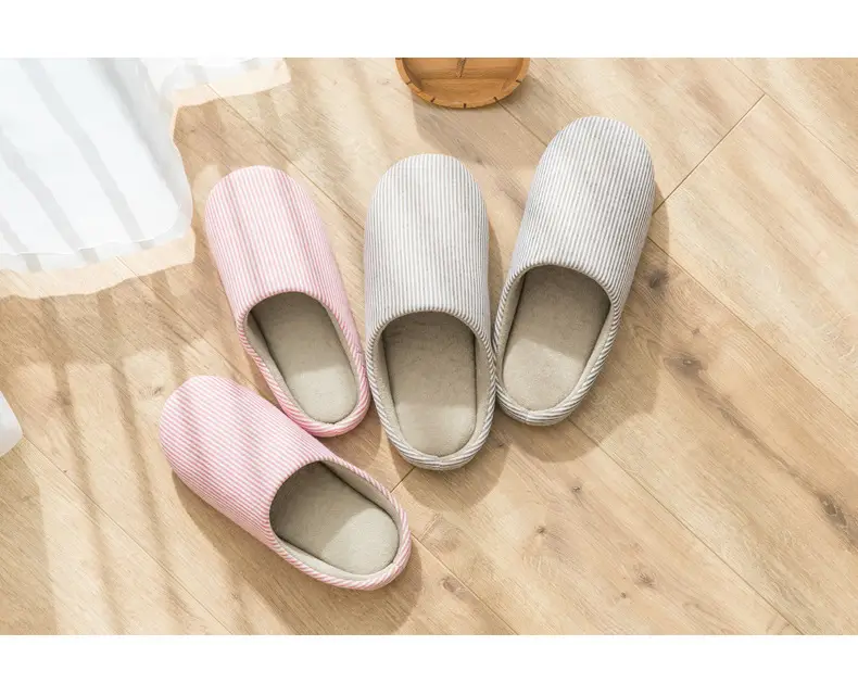 Suede Home Baotou Soft Bottom Silent Cotton Slippers for Women Home plus size Lovers Wood Floor Lightweight Japanese and Korean Style Slippers — feature 12