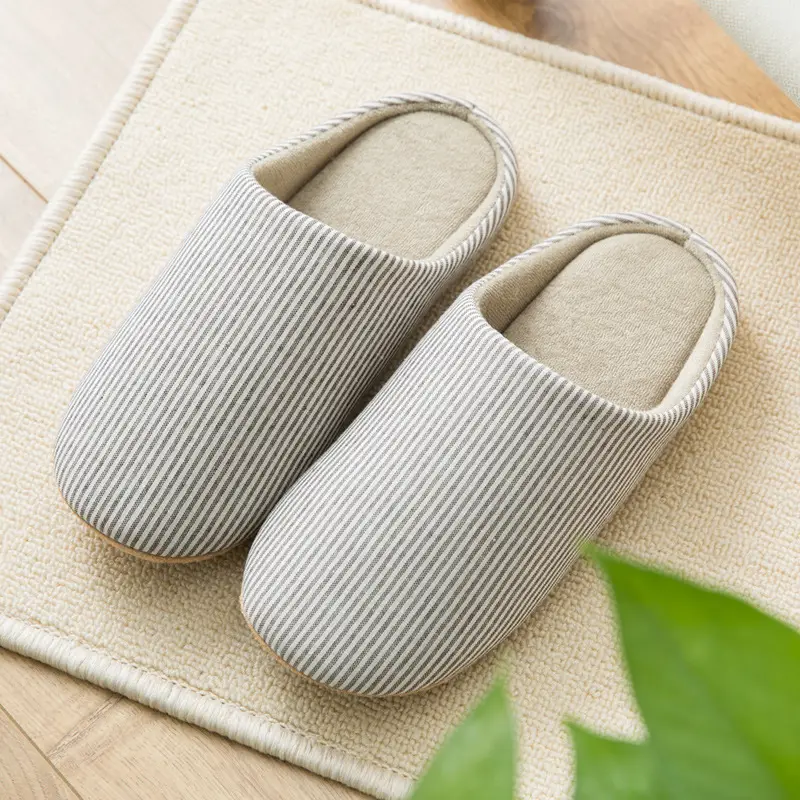 Suede Home Baotou Soft Bottom Silent Cotton Slippers for Women Home plus size Lovers Wood Floor Lightweight Japanese and Korean Style Slippers