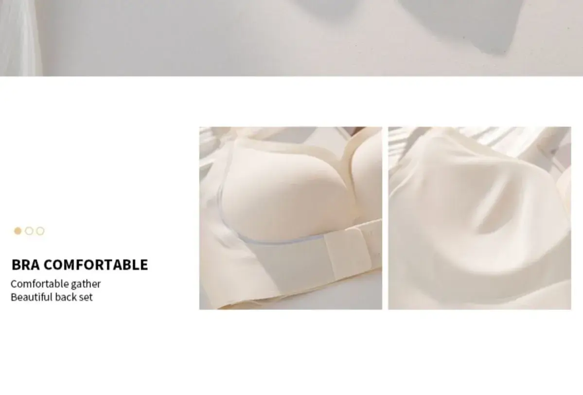 Women's Jelly Strip Push Up Bra White Beige Black — feature 15