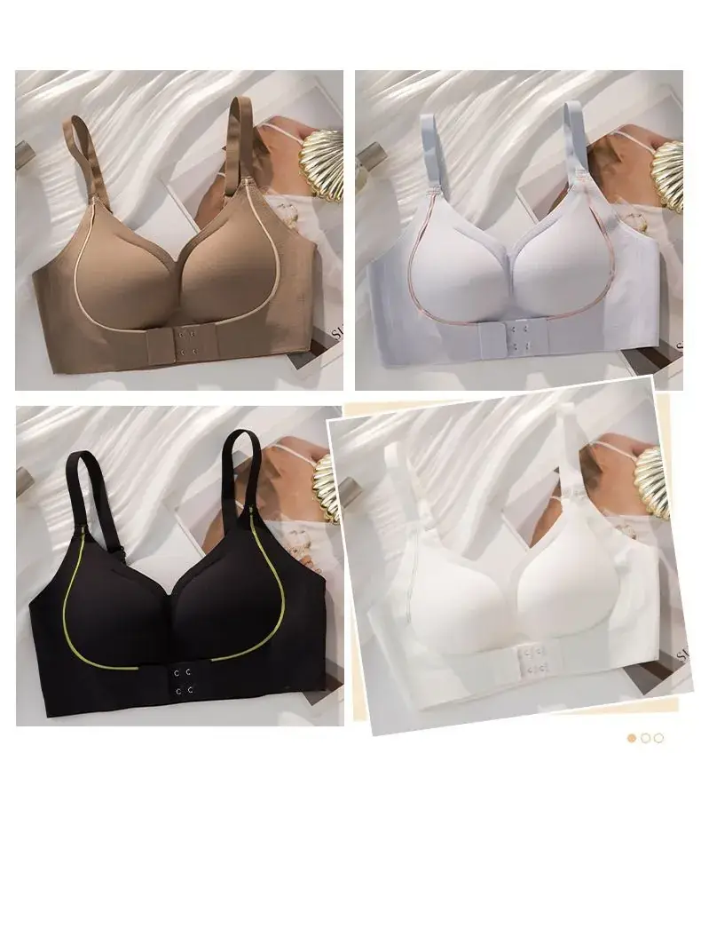Women's Jelly Strip Push Up Bra White Beige Black — feature 17