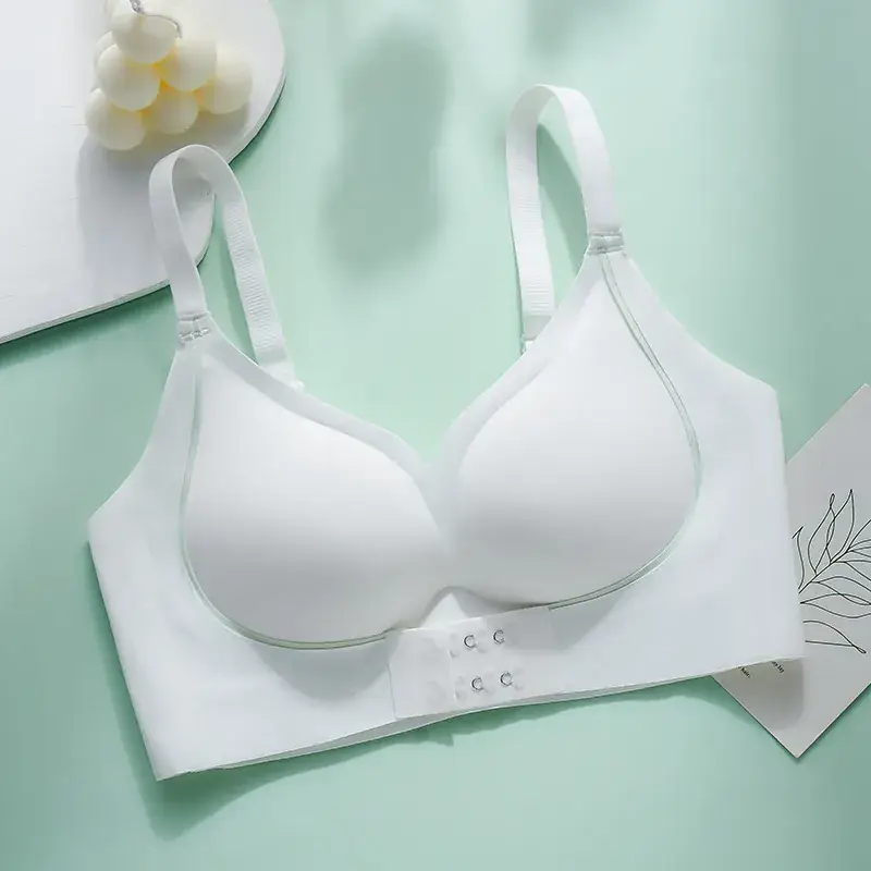 Women's Jelly Strip Push Up Bra White Beige Black - Image 2