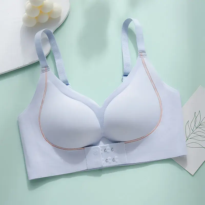 Women's Jelly Strip Push Up Bra White Beige Black - Image 4