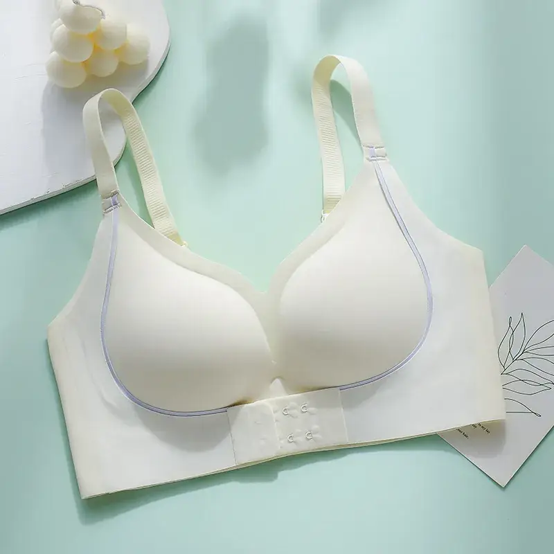 Women's Jelly Strip Push Up Bra White Beige Black - Image 5