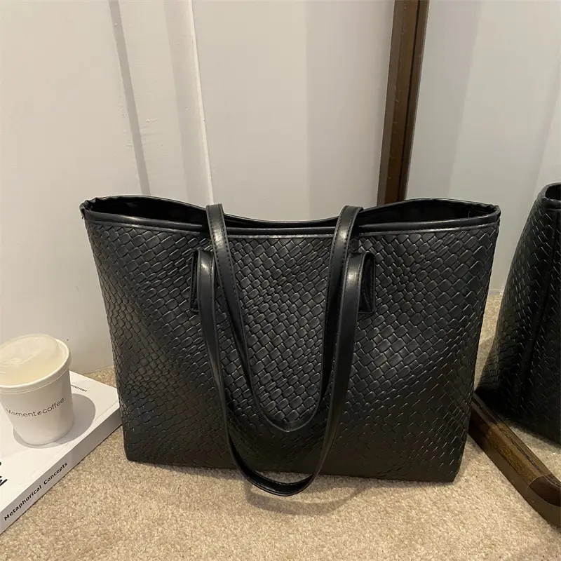 Korean Style Textured Green Shoulder Bag for Women