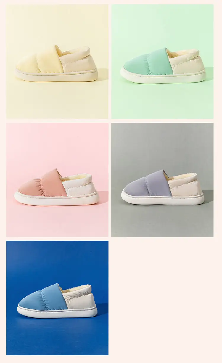 Women's Grey Quilted Cotton Slip-On Slippers for Winter 2024 — feature 15