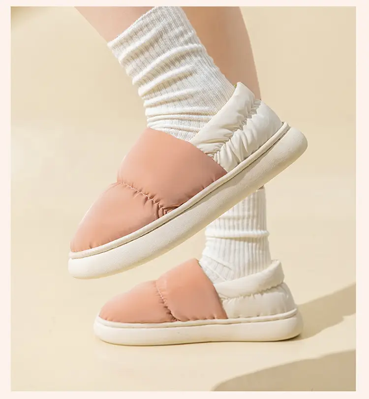 Women's Grey Quilted Cotton Slip-On Slippers for Winter 2024 — feature 22