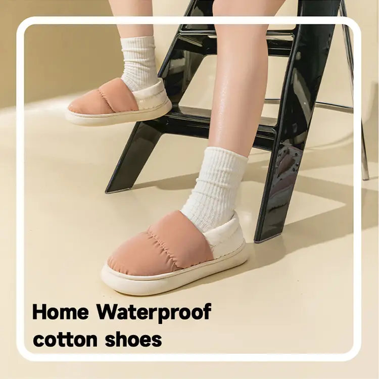 Women's Grey Quilted Cotton Slip-On Slippers for Winter 2024 — feature 3