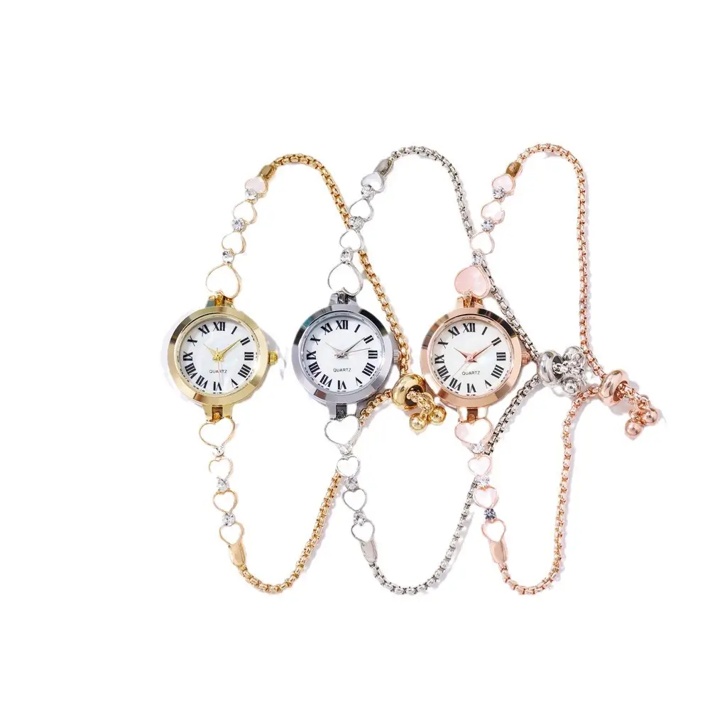 Women's Rose Gold Roman Numeral Bracelet Watch - Image 7