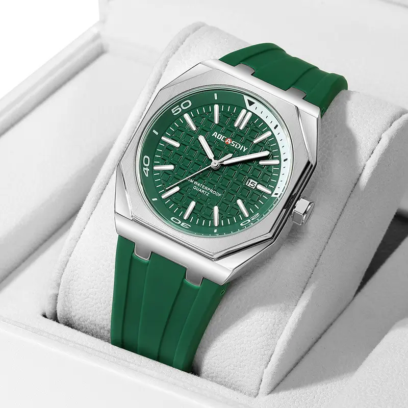 Men's Black Hexagonal Luminous Quartz Watch — feature 18