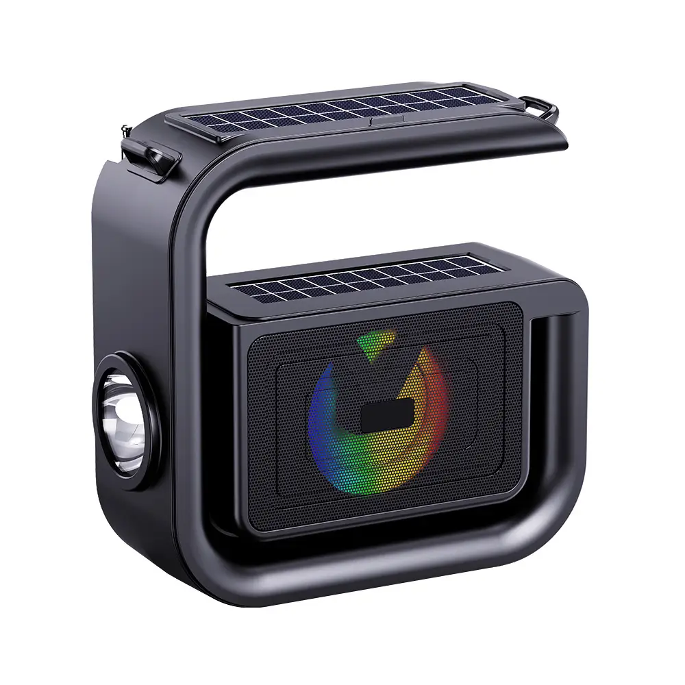 Cross-border Bluetooth Speaker with Solar & Flashlight Design