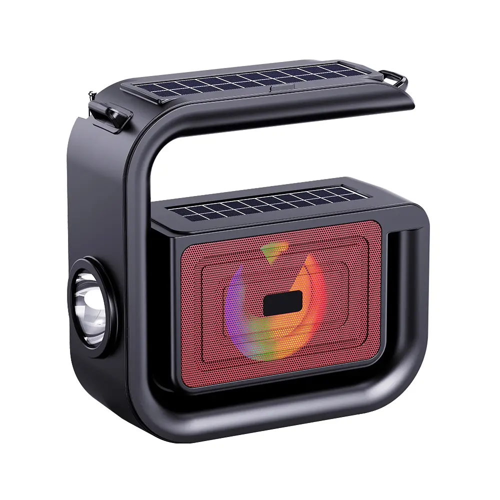 Cross-border Bluetooth Speaker with Solar & Flashlight Design