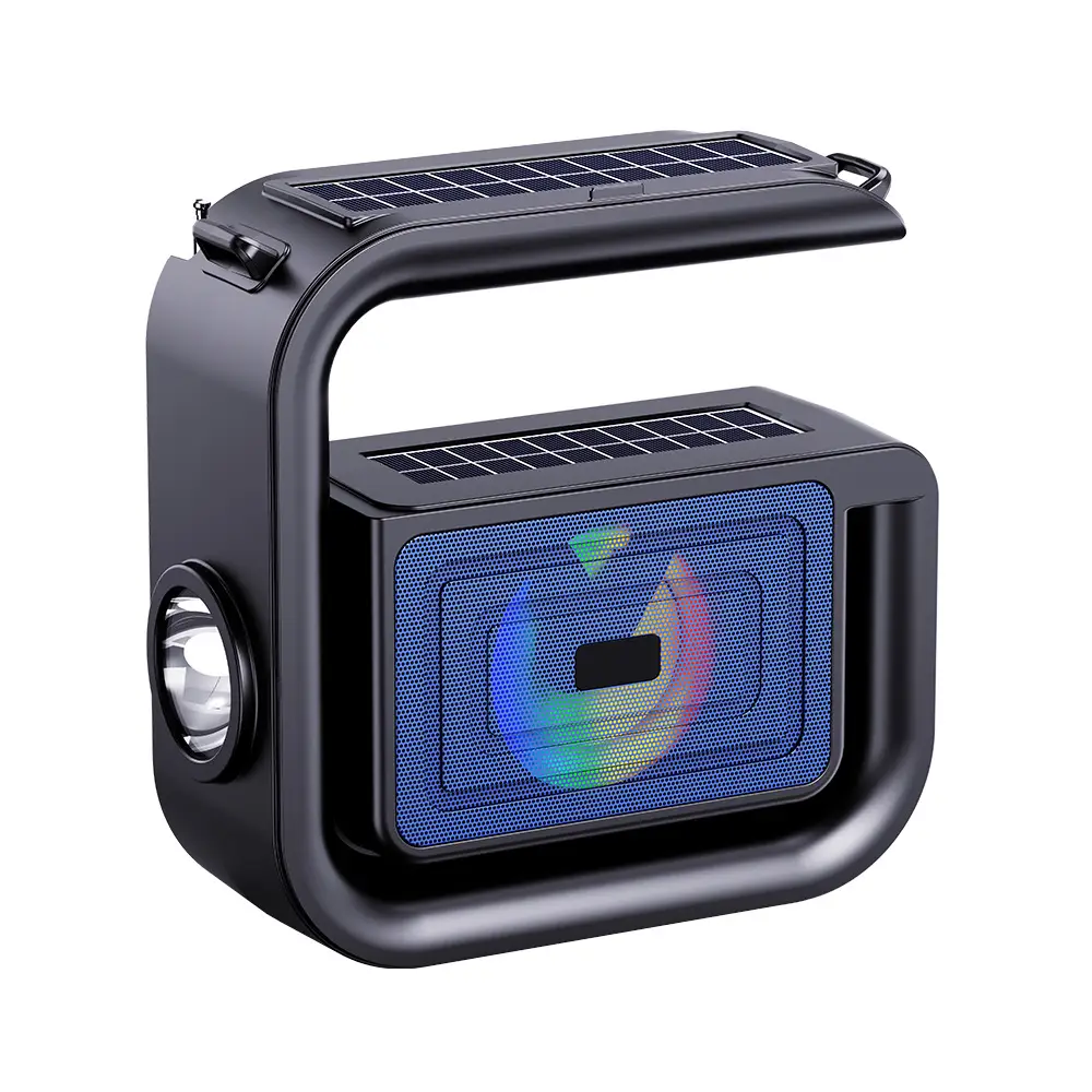 Cross-border Bluetooth Speaker with Solar & Flashlight Design