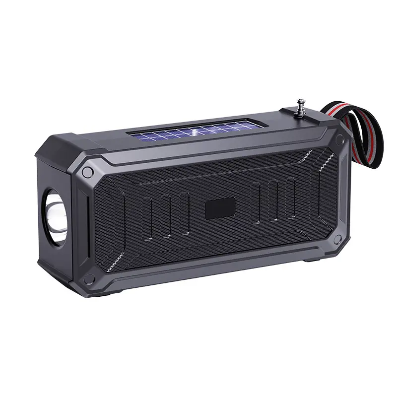 Cross-border Bluetooth Speaker with Solar & Flashlight Design
