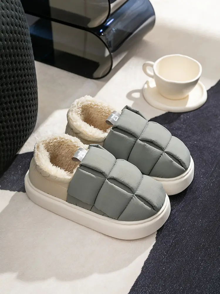 Winter Cute Cotton Slippers Women Thick Non-Slip
