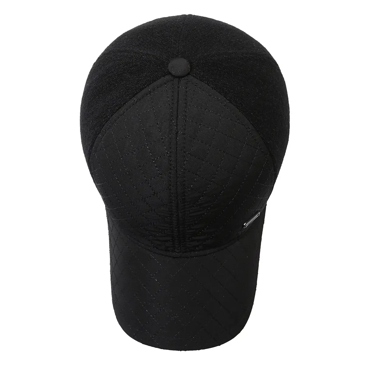 Black Fleece Lined Peak Cap Winter Travel - Image 6