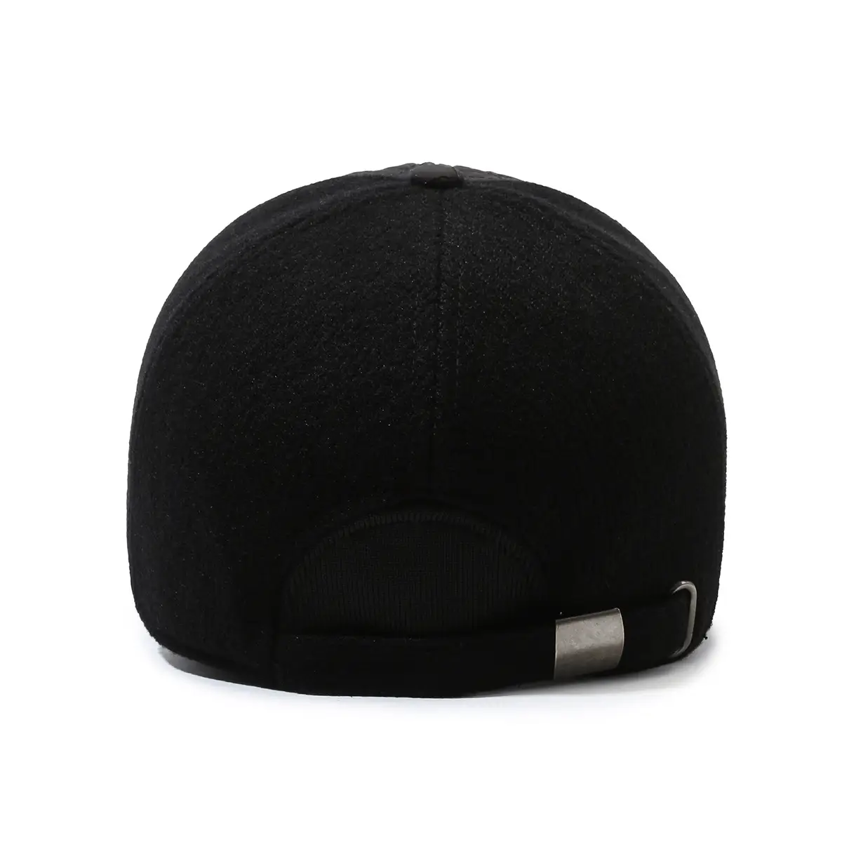Black Fleece Lined Peak Cap Winter Travel - Image 8