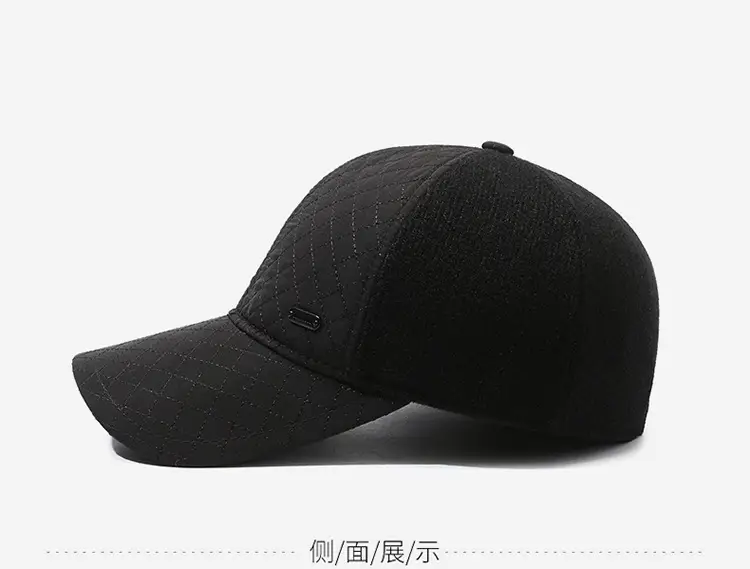 Black Fleece Lined Peak Cap Winter Travel — feature 10
