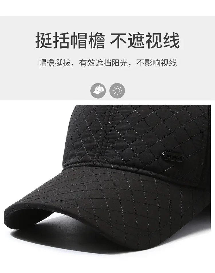 Black Fleece Lined Peak Cap Winter Travel — feature 2