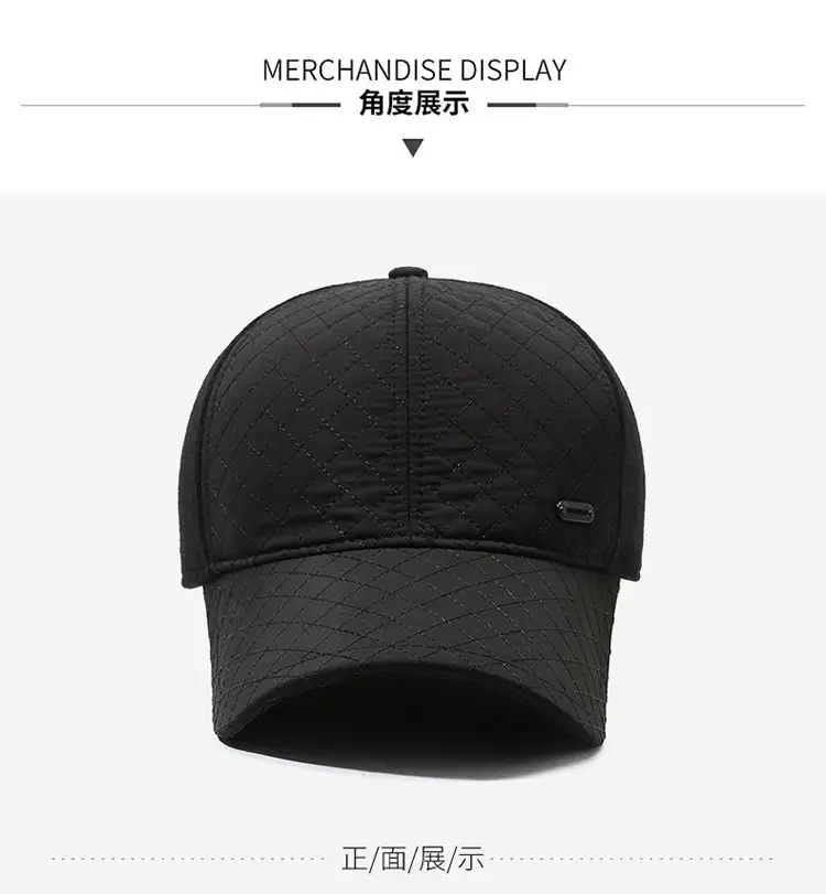 Black Fleece Lined Peak Cap Winter Travel — feature 8