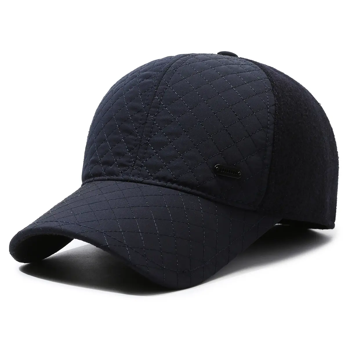 Black Fleece Lined Peak Cap Winter Travel - Image 2