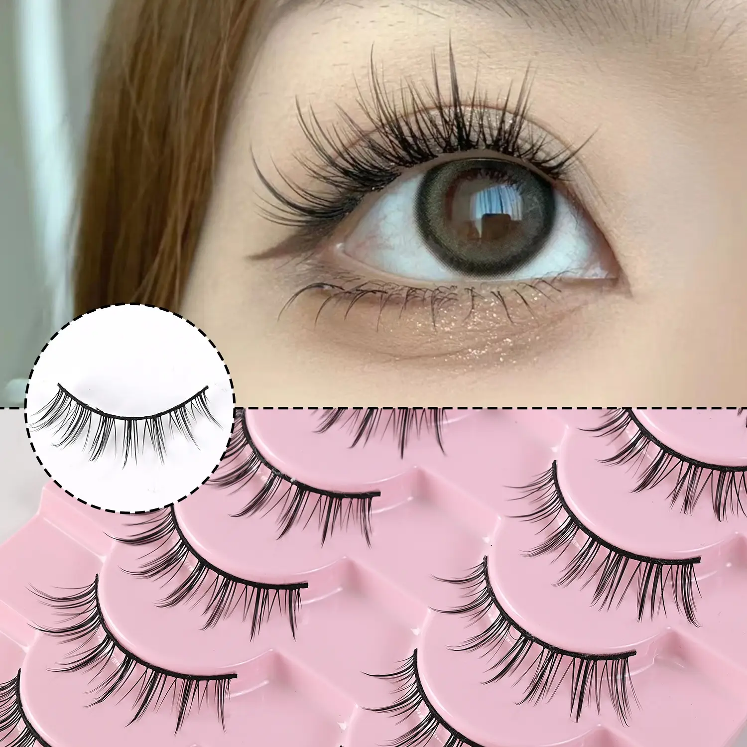 Thin Black False Eyelashes Large Capacity One-Piece Set - Image 15