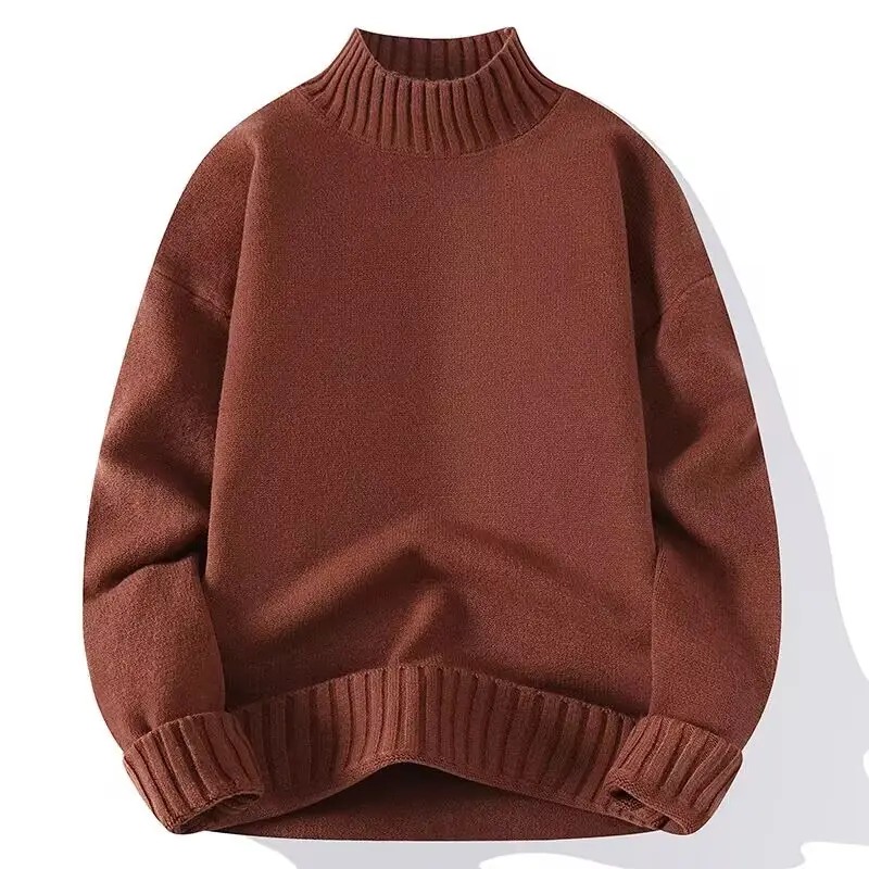 Men's Blue Turtleneck Pullover Sweater Winter Warm - Image 7
