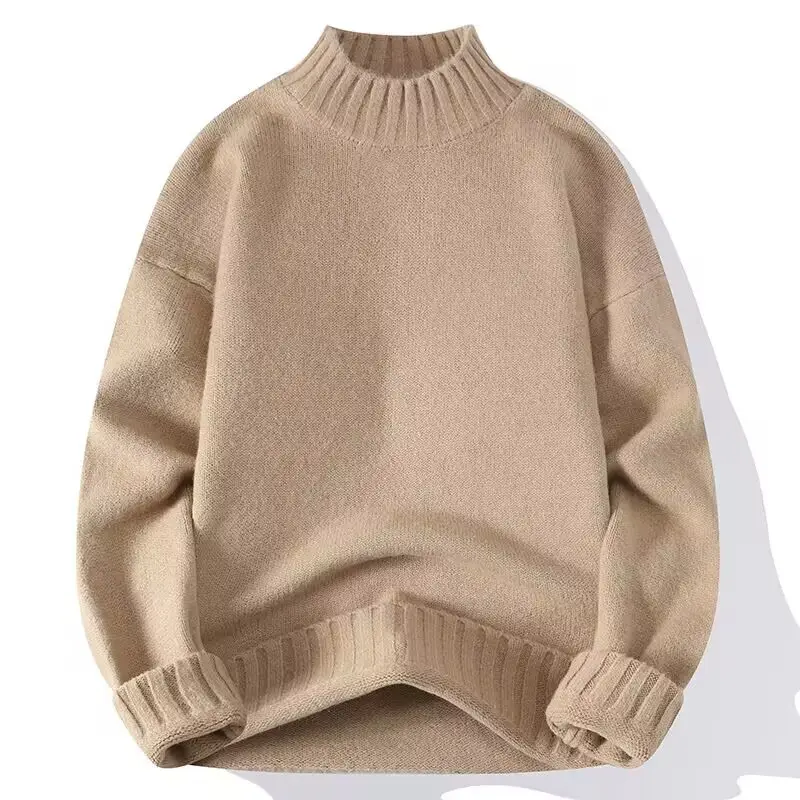 Men's Blue Turtleneck Pullover Sweater Winter Warm - Image 8