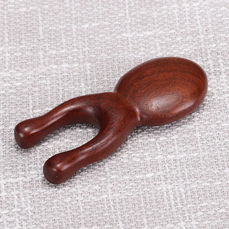 Golden Wooden Eye & Nose Massager Comb